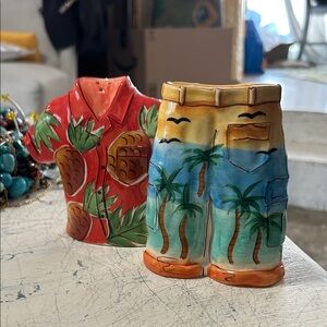 Tropical Shirt and Shorts Ceramic Figurine